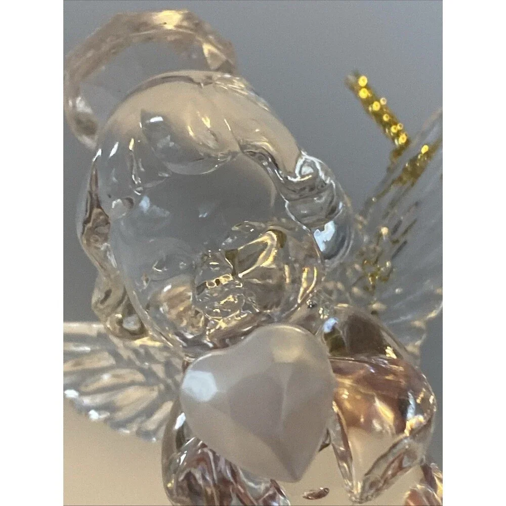 Acrylic Clear Birthstone Angel Hanging Ornament Christmas JUNE PEARL Holiday